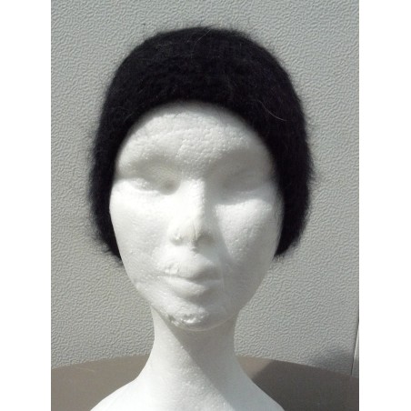 noir 100% angora Bonnet de ville