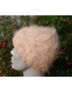 camel 100% angora  Bonnet vague