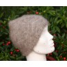 camel-anthracite 100% angora Bonnet vague