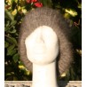 Anthracite 100% angora Bonnet Fleur