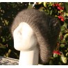 Anthracite 100% angora Bonnet Fleur