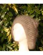 Havane 100% angora Bonnet Fleur