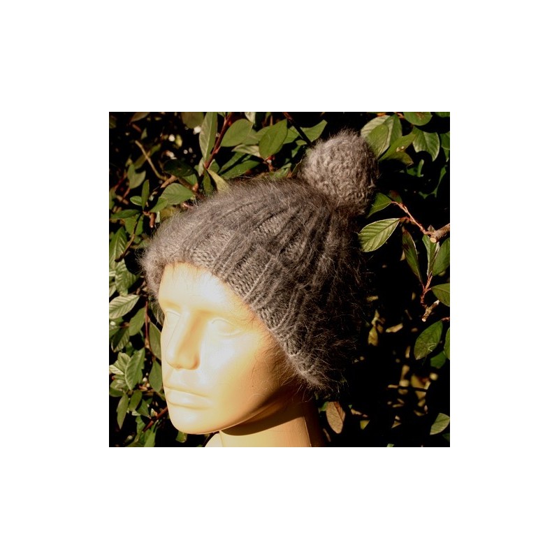 Bonnet pompon anthracite