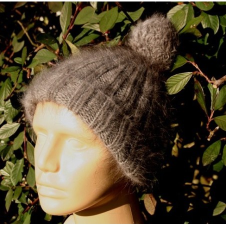 Bonnet pompon anthracite