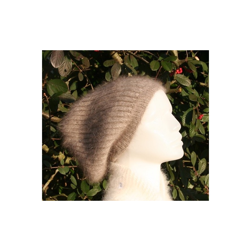 havane 100% angora grand bonnet côte