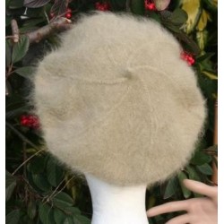 kaki 80% angora Béret