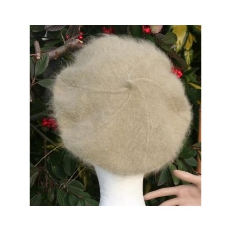 kaki 80% angora Béret