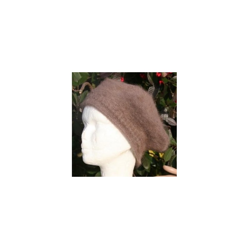 châtaigne foncé 80% angora Béret