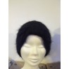 noir 100% angora Bonnet turban