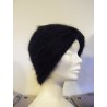 noir 100% angora Bonnet turban