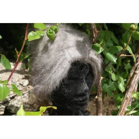 anthracite 100% angora Bonnet turban