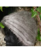 anthracite 100% angora Bonnet turban