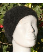 noir 100% angora Bonnet mousse