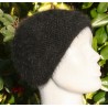 noir 100% angora Bonnet mousse