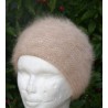 camel 100% angora Bonnet mousse