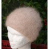 camel 100% angora Bonnet mousse