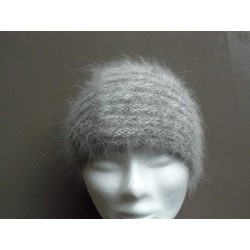 bonnet mini toque chiné écru-anthracite