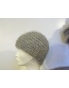 bonnet mini toque chiné écru-anthracite