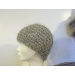 bonnet mini toque chiné écru-anthracite