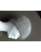 bonnet mini toque chiné écru-anthracite