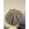 chiné camel/anthracite 100% angora Béret