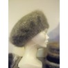 chiné camel/anthracite 100% angora Béret