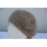 chiné camel/anthracite 100% angora Béret