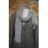 gris chiné 80% angora Echarpe côte 2/2