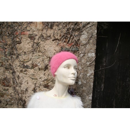 vieux rose 80% angora petit bonnet