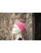 vieux rose 80% angora petit bonnet