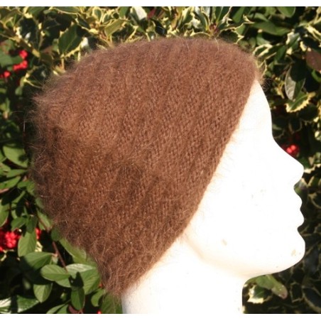 châtaigne foncé 80% angora  bonnet toque