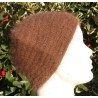 châtaigne foncé 80% angora  bonnet toque