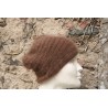 châtaigne foncé 80% angora  bonnet toque