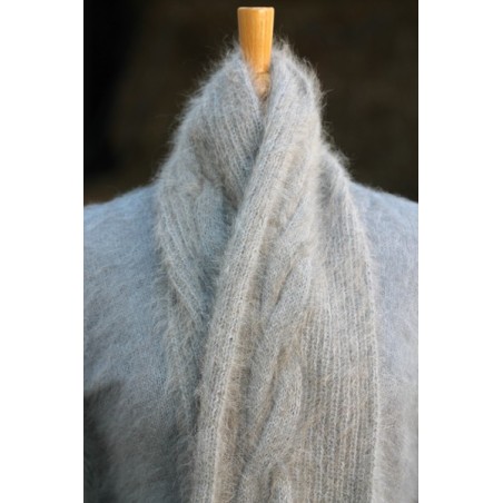 garenne 100% angora Echarpe torsade