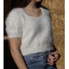 écru-100% angora petit pull T.3