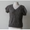 anthracite 100% angora petit pull T.3