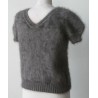 anthracite 100% angora petit pull T.3