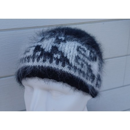 noir  80% angora  bonnet fantaisie