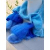 bleu 80% angora Echarpe fantaisie