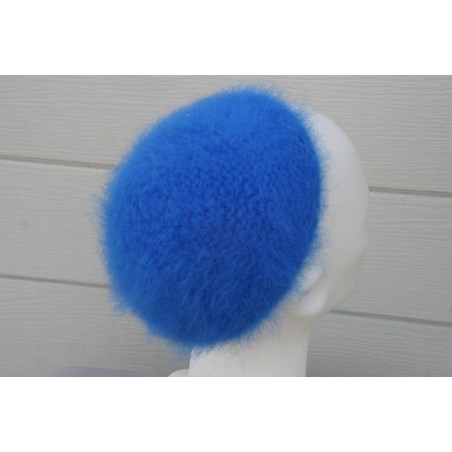 bleu roy 80% angora petit bonnet