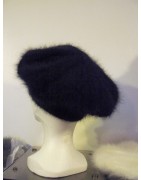 noir 100% angora Béret