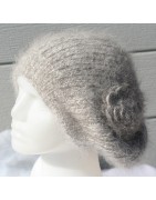 Bonnet Fleur 100% angora