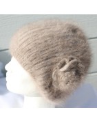 Bonnet Fleur 100% angora