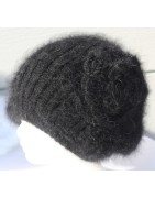 Bonnet Fleur 100% angora