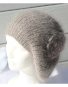 Bonnet Fleur 100% angora