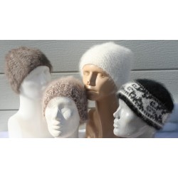 bonnet fantaisie 100%angora & 80%angora