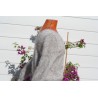 chiné écru-anthracite 100% angora petit pull T.3