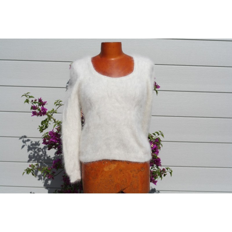 écru-100% angora pull T.2 écru-100% angora pull T.2