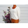 écru-100% angora  pull T.1