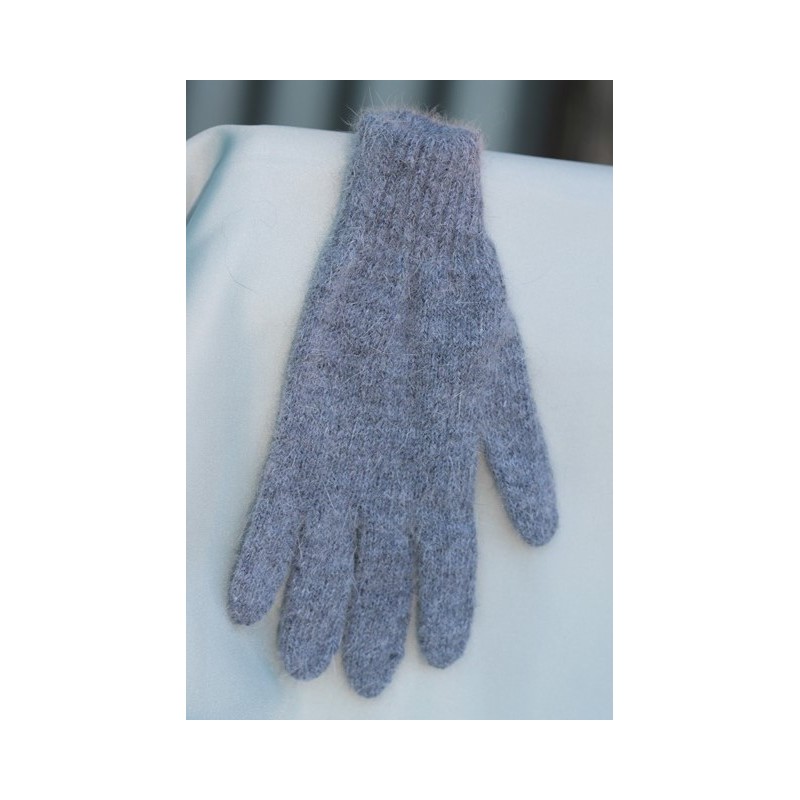 bleu chiné 40% angora gants